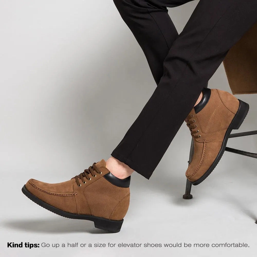 9 CM / 3.54 Inches Taller - CMR CHAMARIPA Elevator Boots Height Increasing Shoes For Men Tall Men Boots