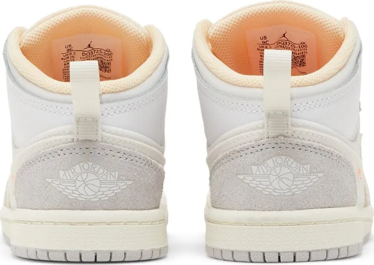 Air Jordan 1 Mid SE Craft TD Inside Out, white