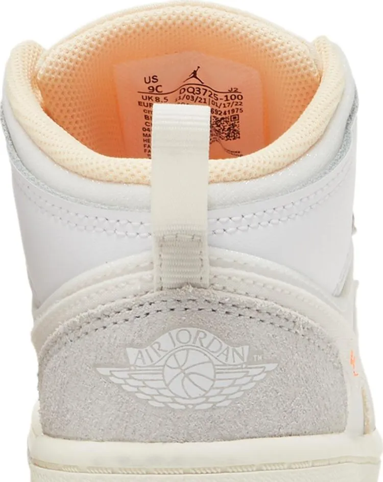 Air Jordan 1 Mid SE Craft TD Inside Out, white