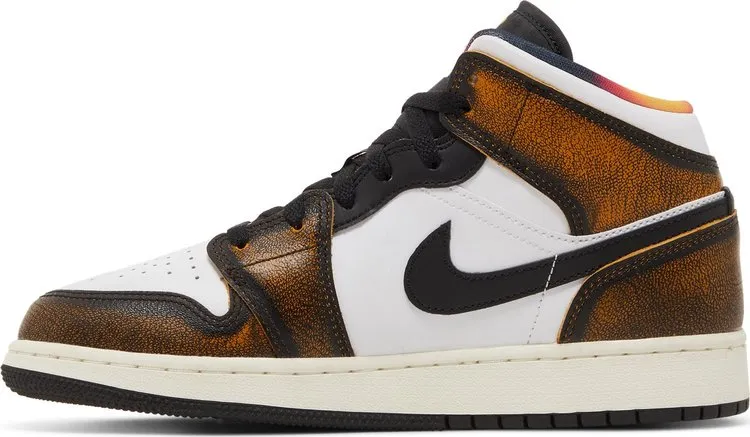 Air Jordan 1 Mid SE GS Wear-Away - Taxi, black
