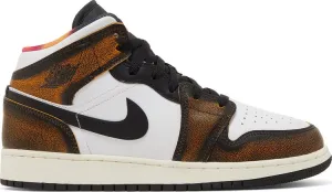 Air Jordan 1 Mid SE GS Wear-Away - Taxi, black