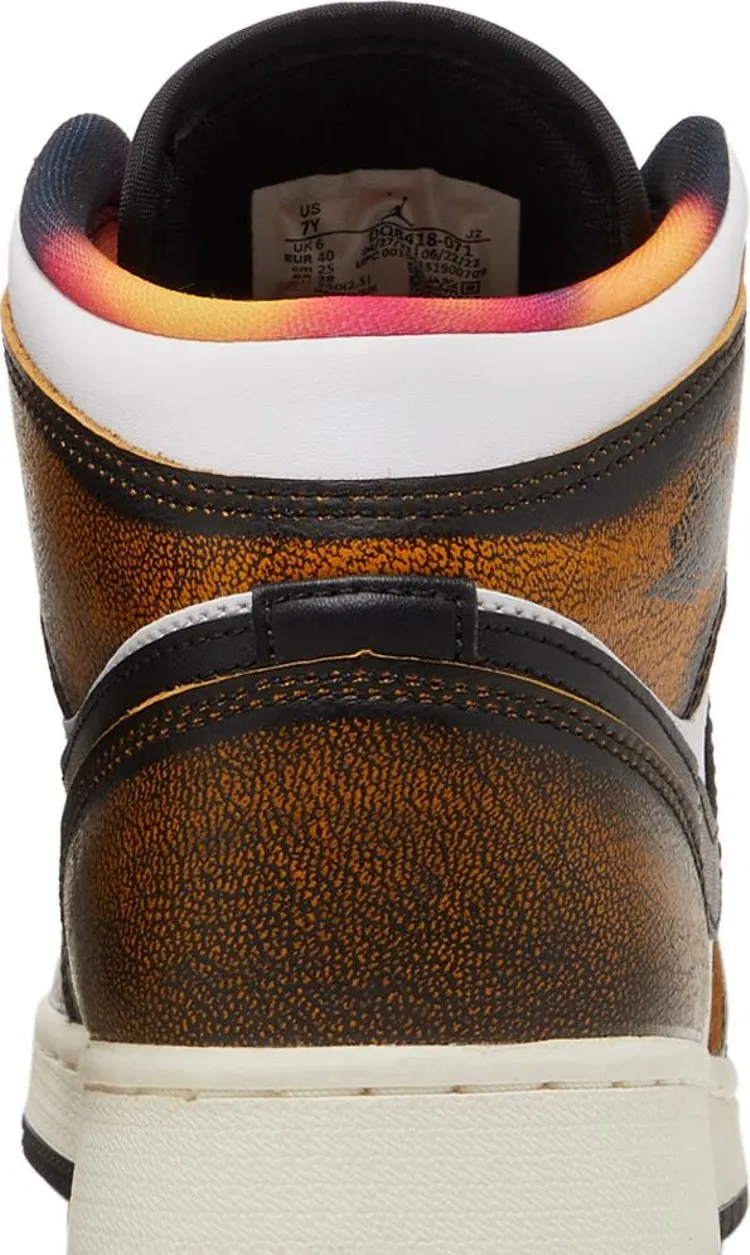 Air Jordan 1 Mid SE GS Wear-Away - Taxi, black