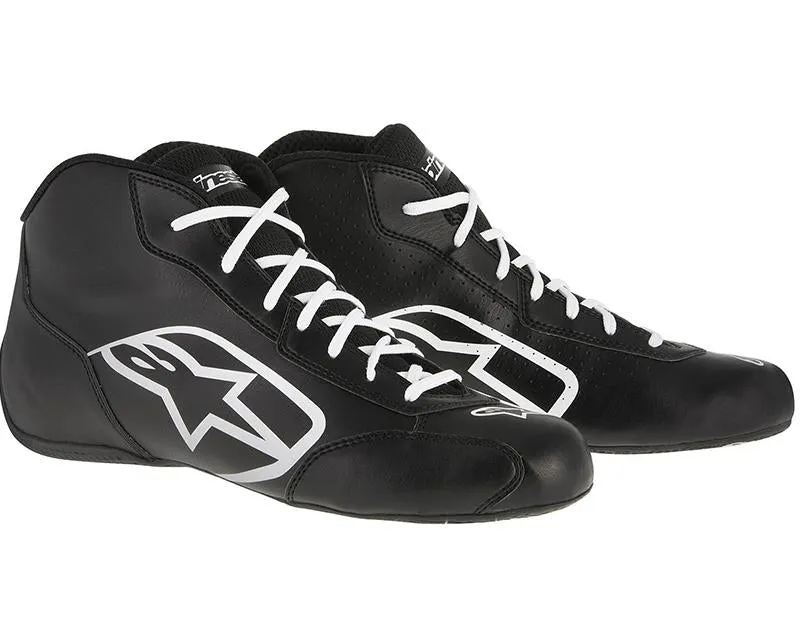 ALPINESTARS TECH 1-KSTART SHOE BLACK WHITE SZ 8