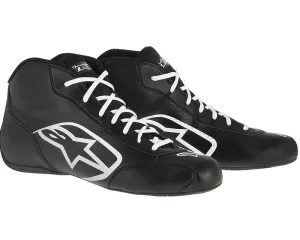 ALPINESTARS TECH 1-KSTART SHOE BLACK WHITE SZ 9.5