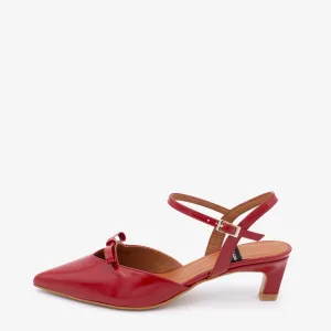 Angel Alarcon Red Kitten Heel Sandal|25050480R