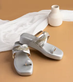 Aurora Wedges - Silver