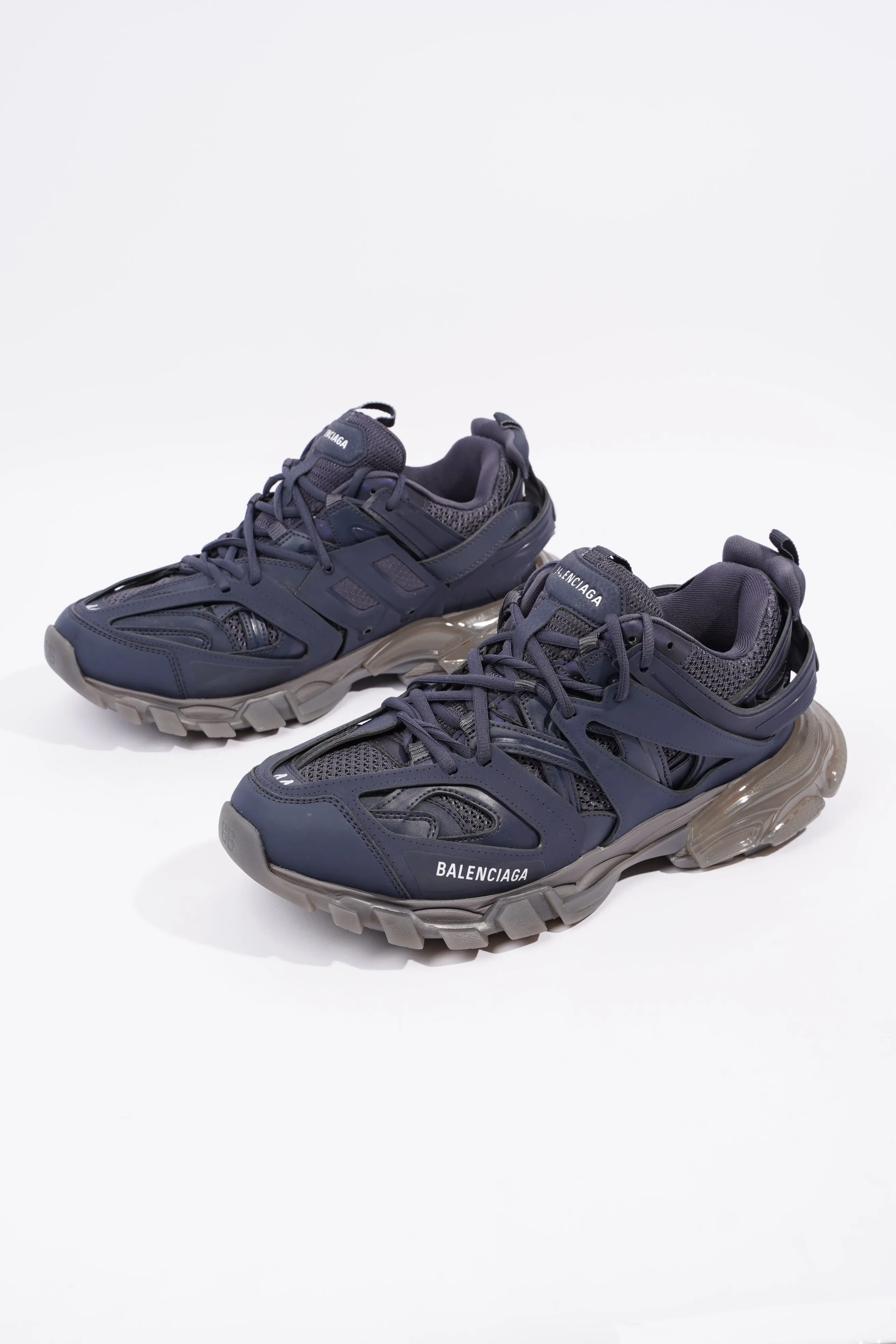 Balenciaga Mens Track Navy / Grey / Clear EU 44 / UK 10