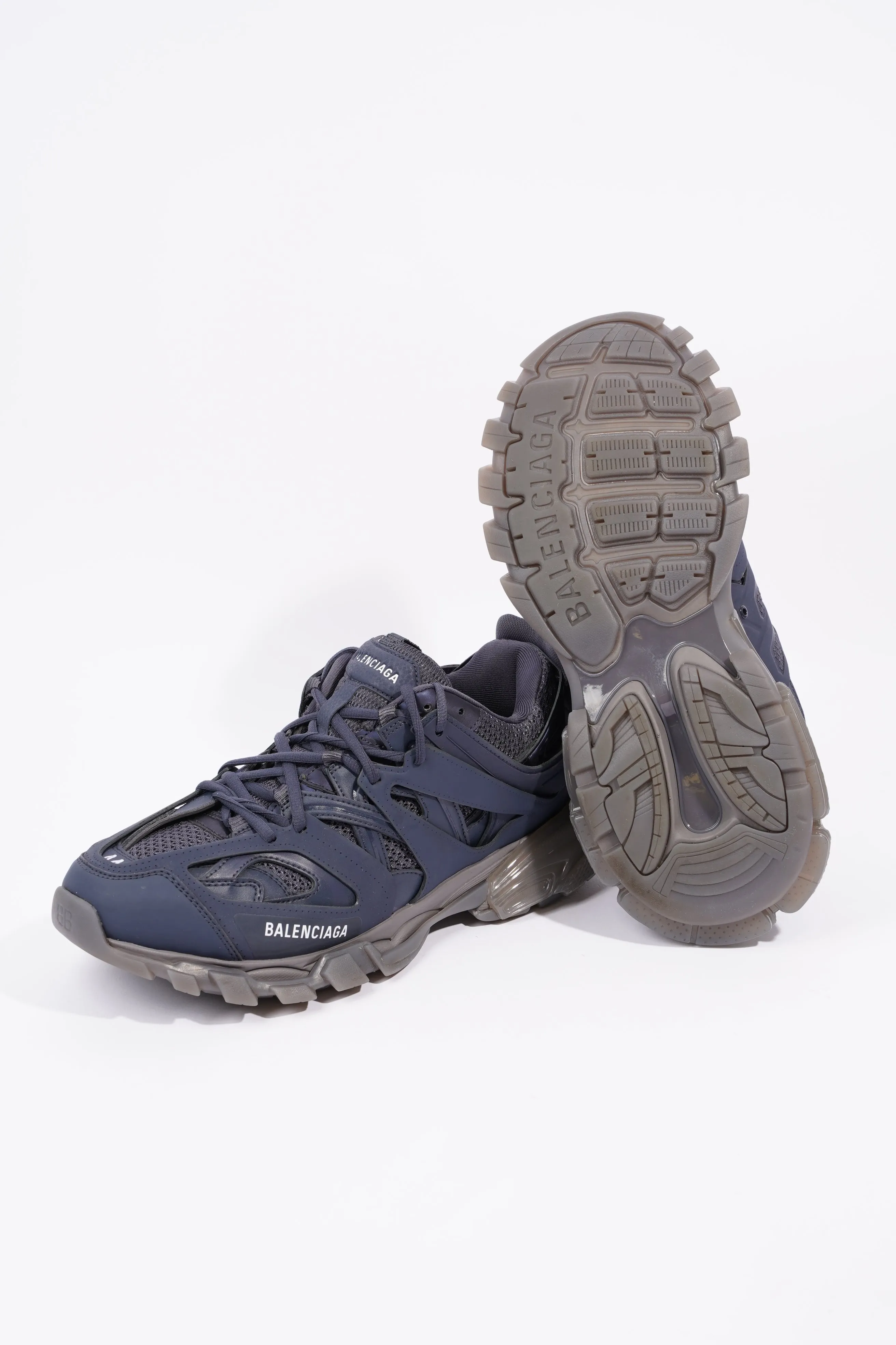 Balenciaga Mens Track Navy / Grey / Clear EU 44 / UK 10