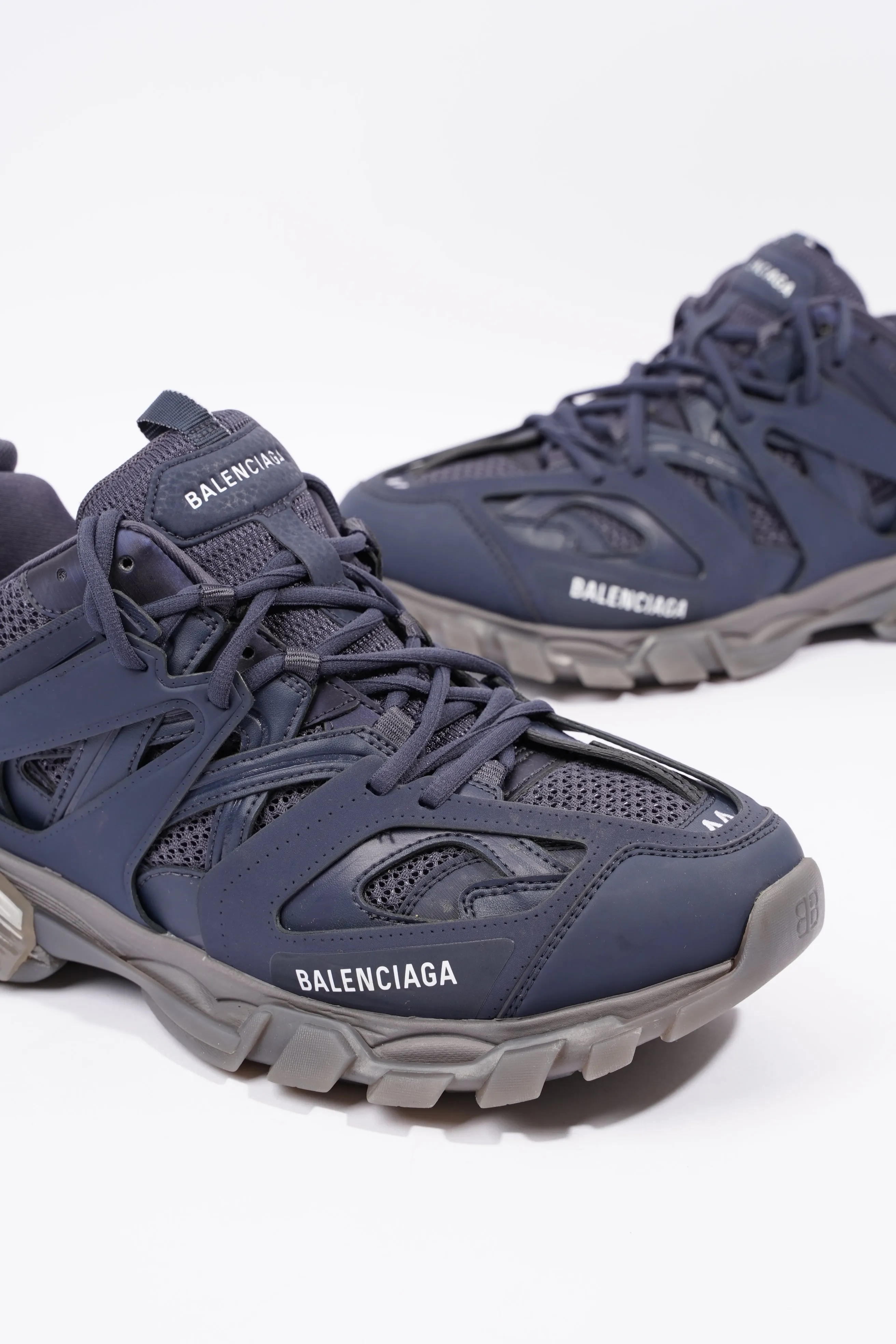 Balenciaga Mens Track Navy / Grey / Clear EU 44 / UK 10
