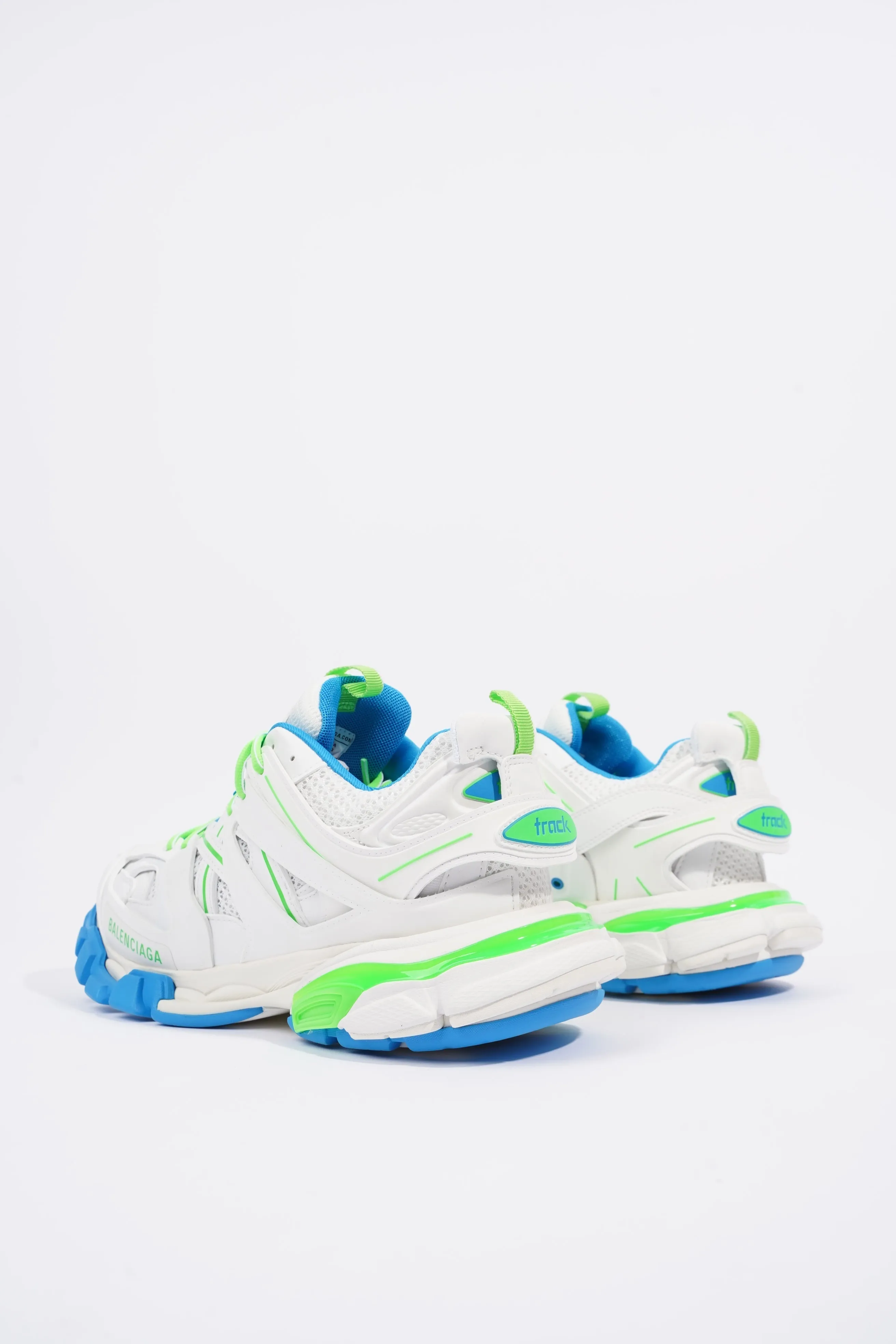 Balenciaga Mens Track White / Green / Blue EU 40 / UK 6