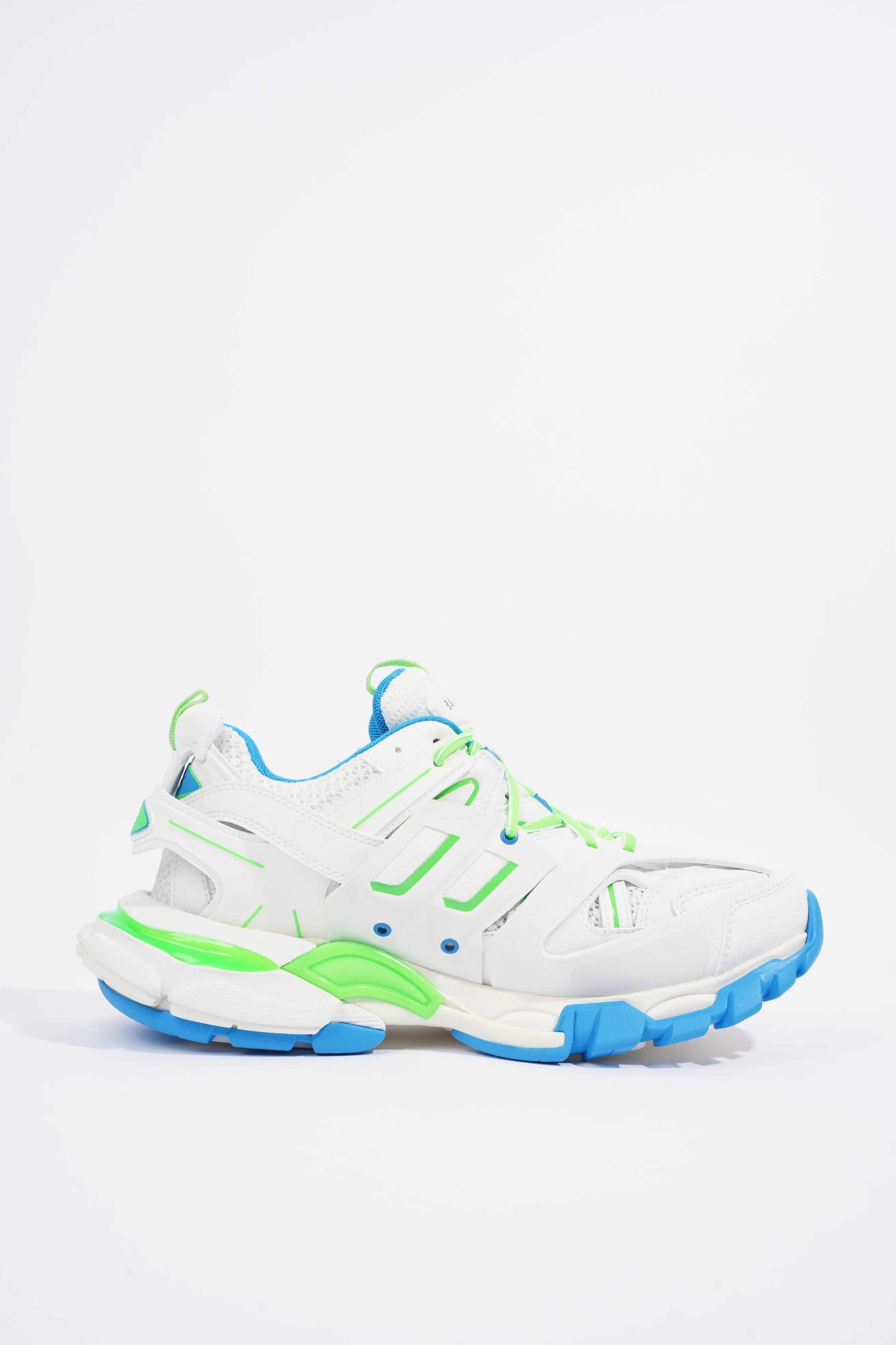 Balenciaga Mens Track White / Green / Blue EU 40 / UK 6