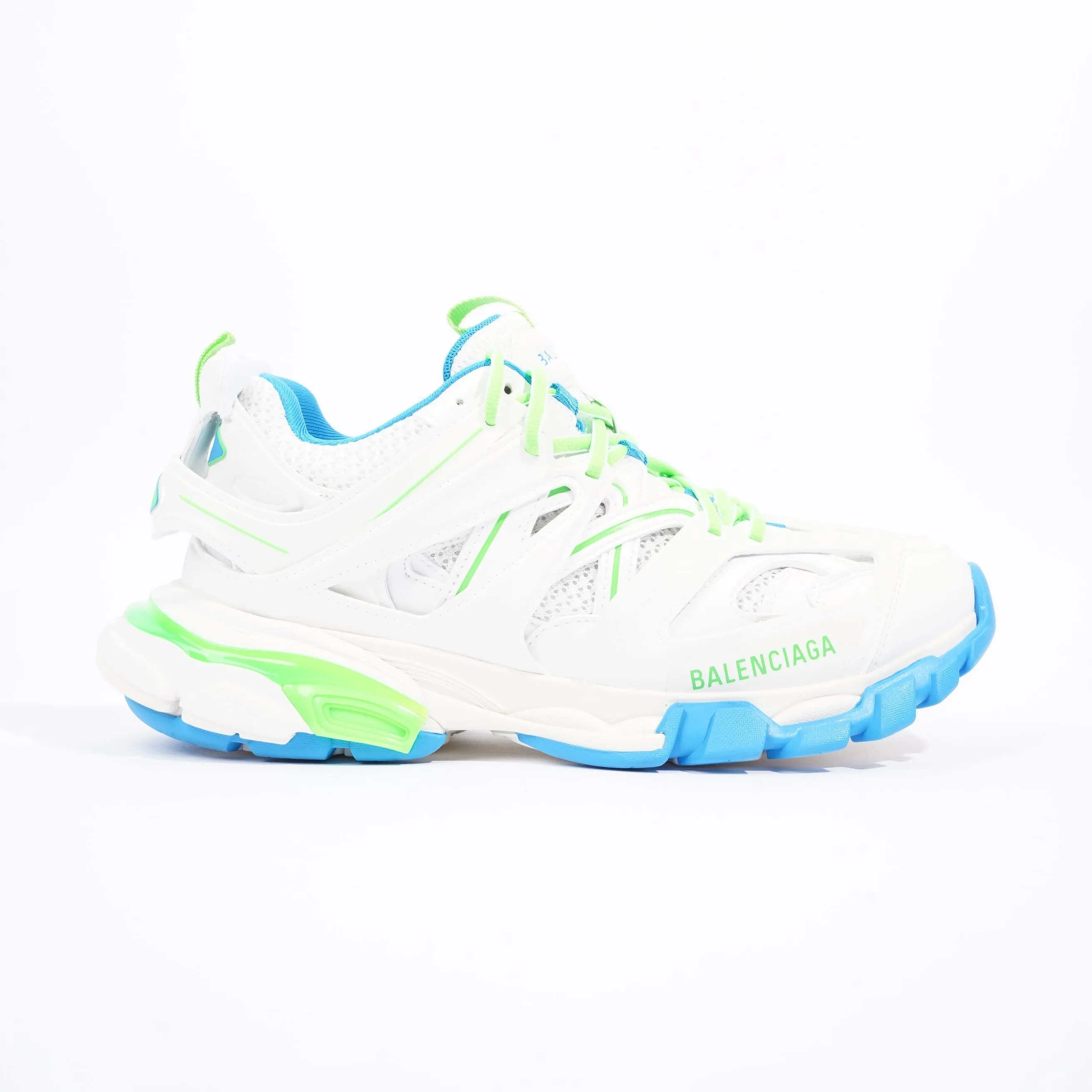 Balenciaga Mens Track White / Green / Blue EU 40 / UK 6
