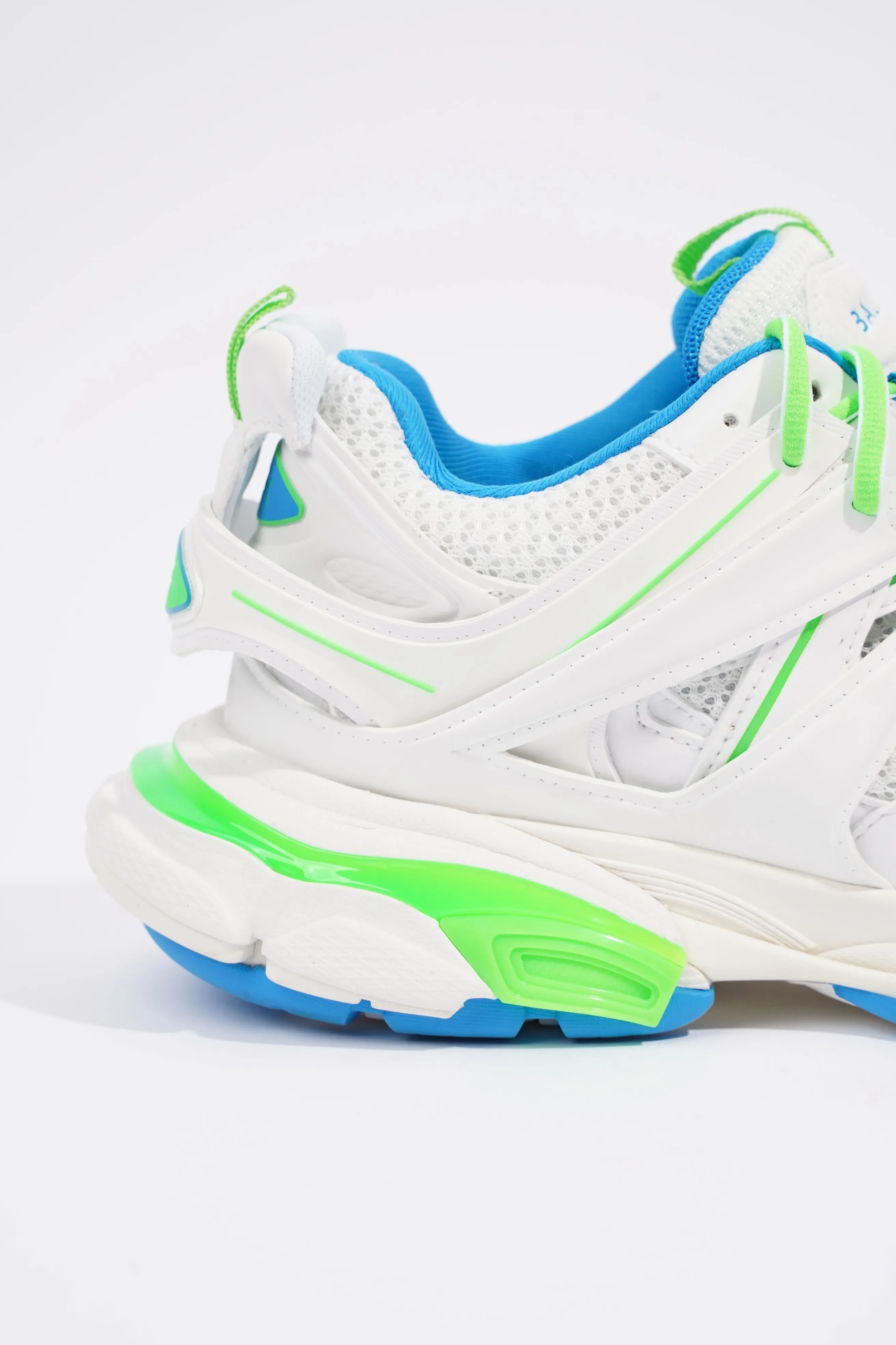 Balenciaga Mens Track White / Green / Blue EU 40 / UK 6