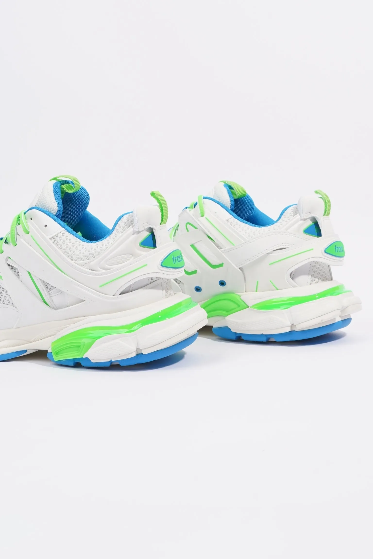 Balenciaga Mens Track White / Green / Blue EU 40 / UK 6