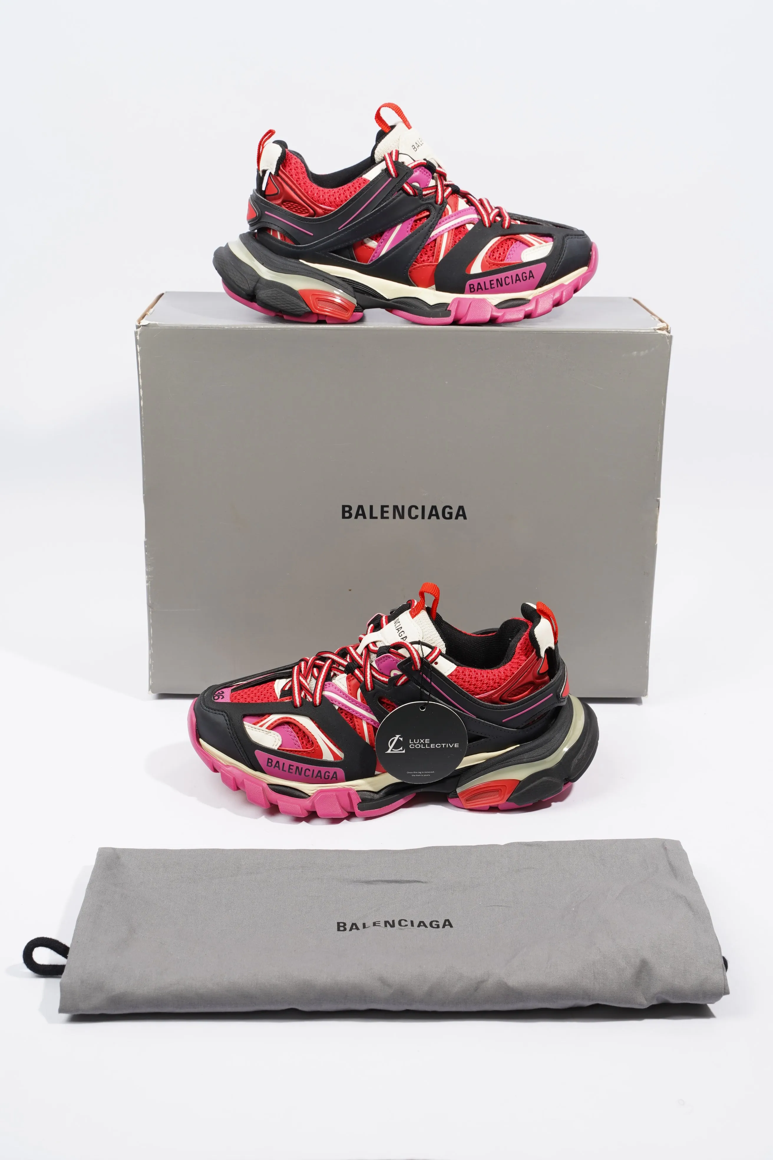 Balenciaga Track Red / Black / Pink Mesh EU 36 UK 3