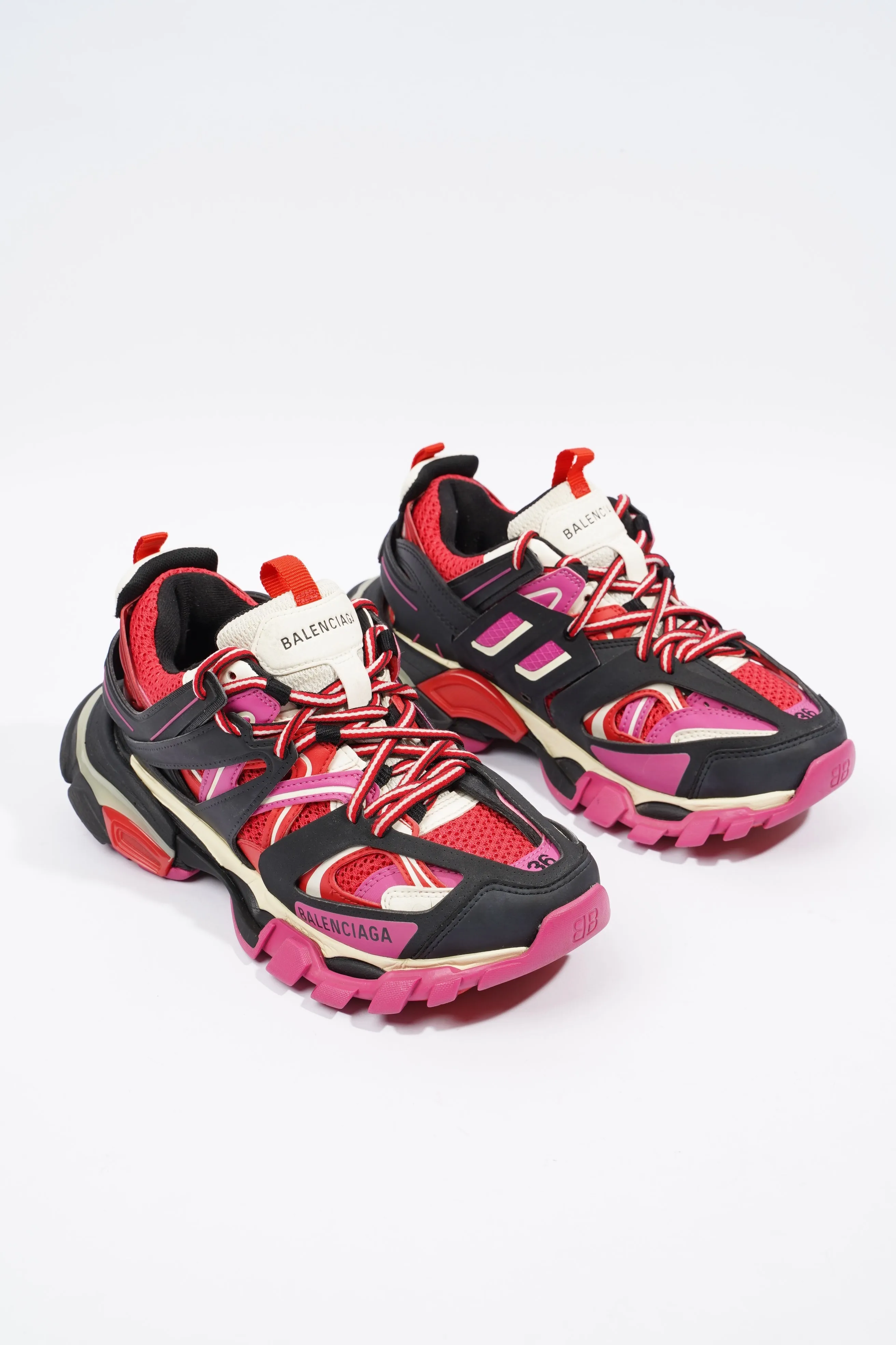 Balenciaga Track Red / Black / Pink Mesh EU 36 UK 3