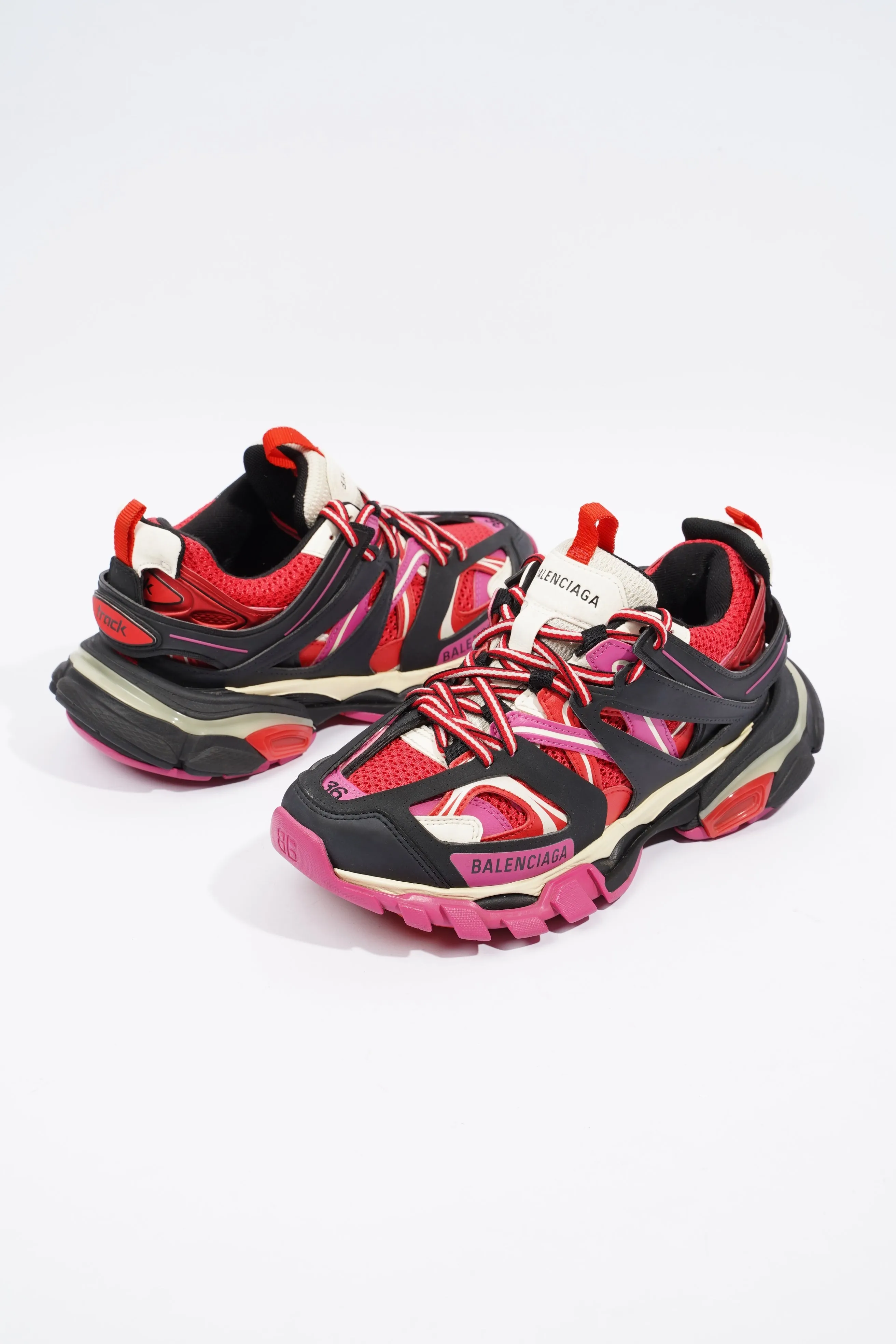 Balenciaga Track Red / Black / Pink Mesh EU 36 UK 3