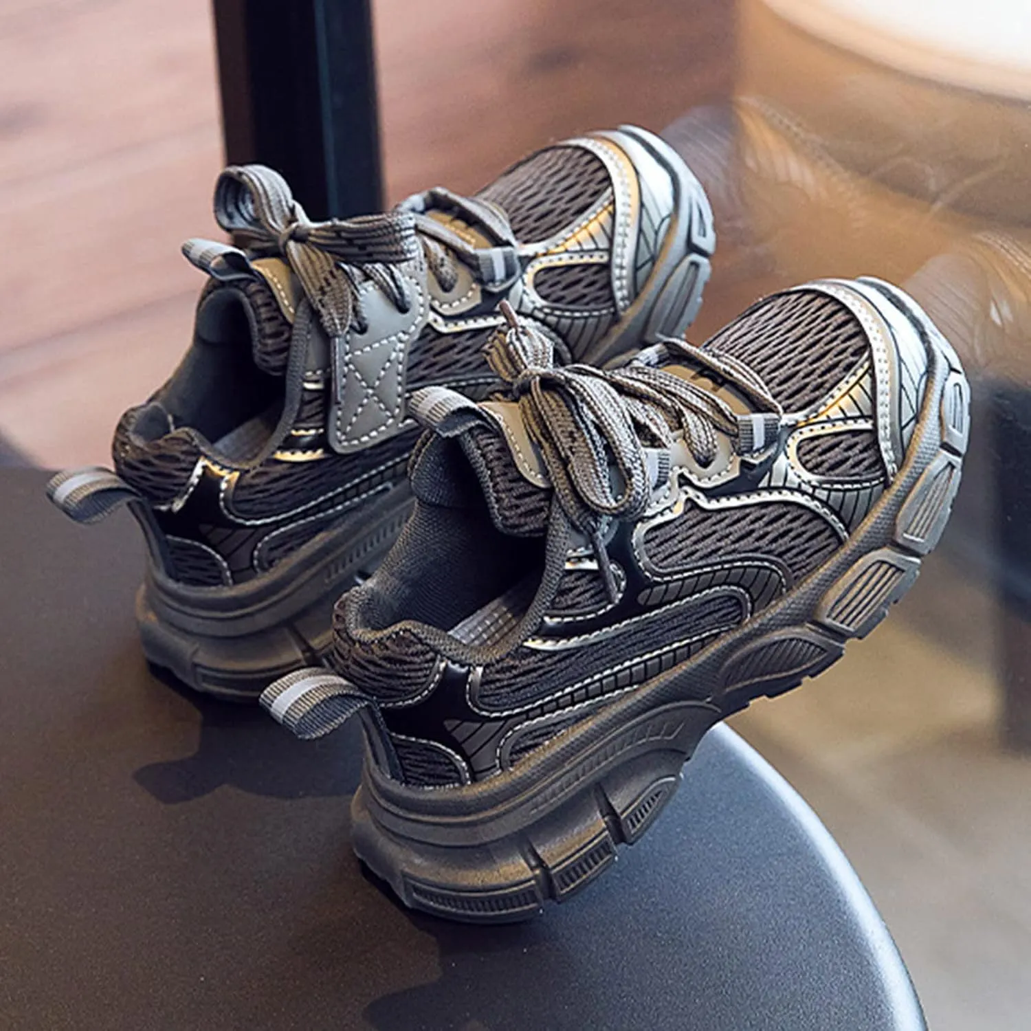 Boys Girls Shoes Kids Tennis Running Athletic Sport Sneakers Breathable Non Slip Mesh Comfortable Hiking Shoes
