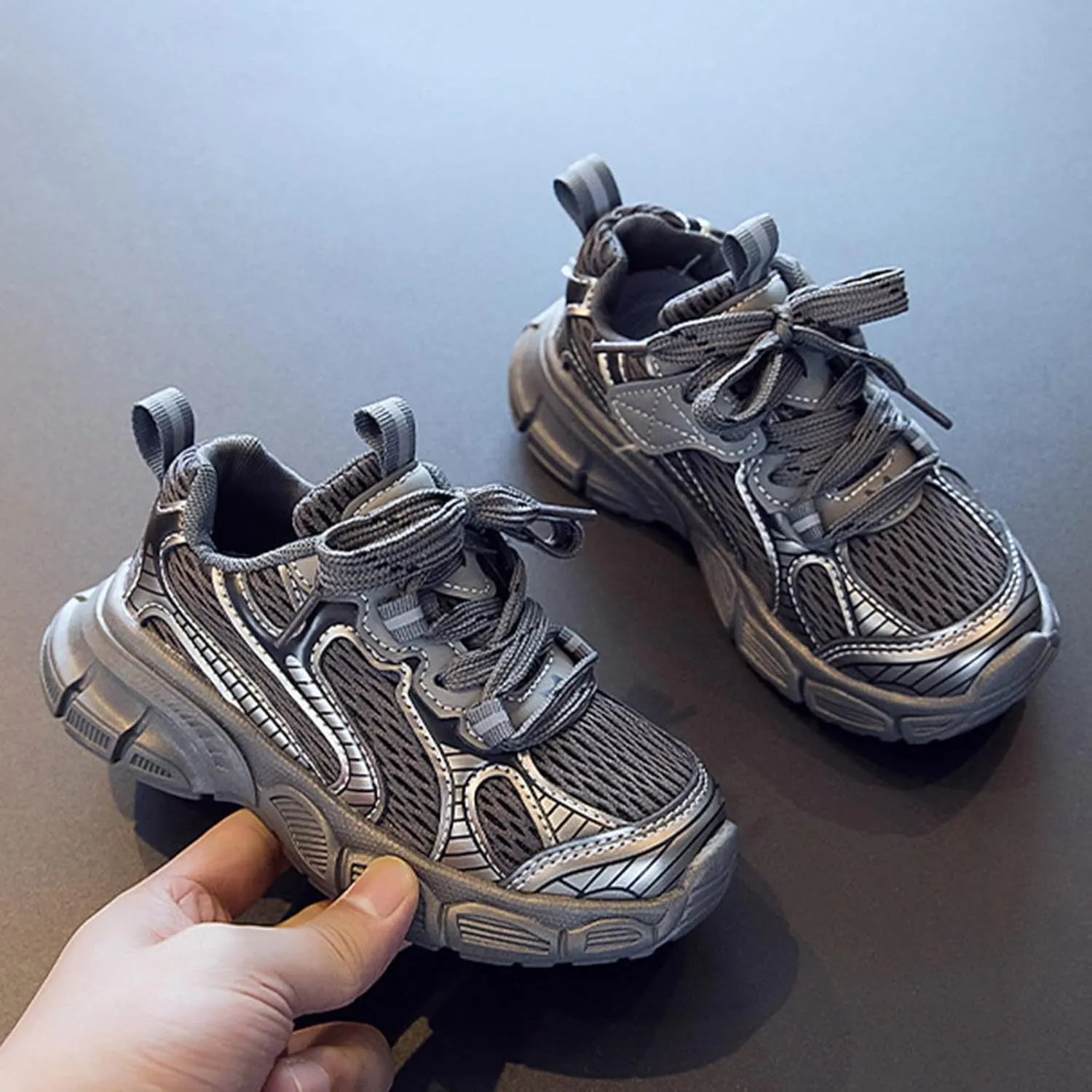 Boys Girls Shoes Kids Tennis Running Athletic Sport Sneakers Breathable Non Slip Mesh Comfortable Hiking Shoes
