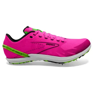 Brooks Draft XC Spikes Unisex Pink Glo Green Black