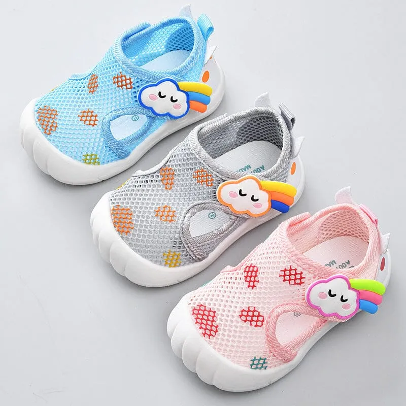 Cloud Colorful Mesh First Walker Sneakers