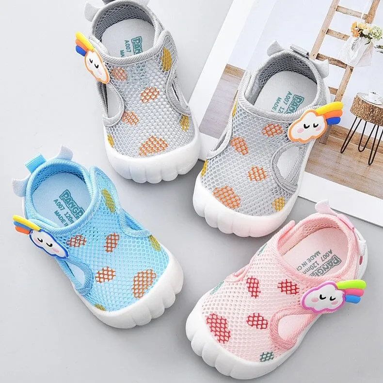 Cloud Colorful Mesh First Walker Sneakers