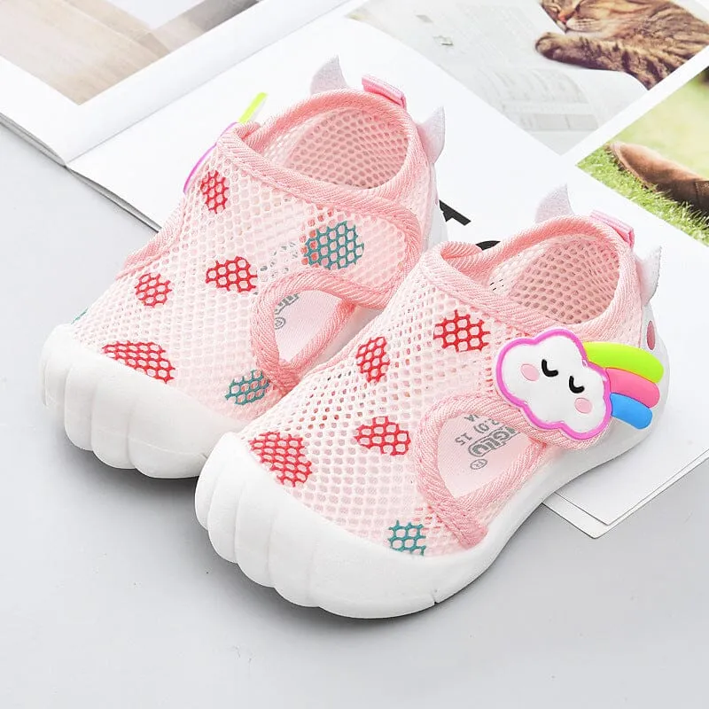 Cloud Colorful Mesh First Walker Sneakers