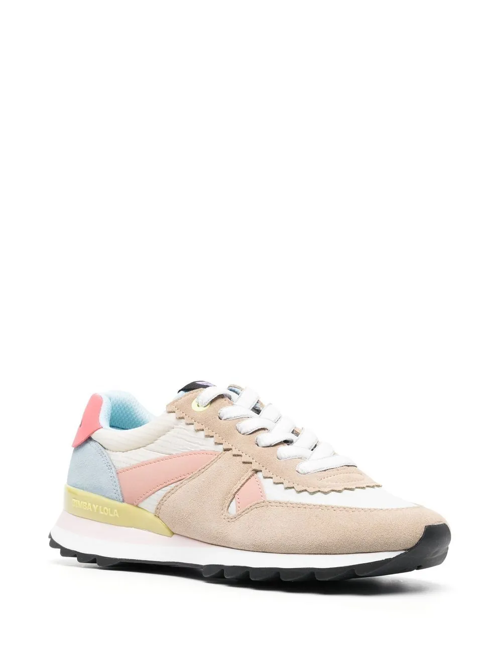 colour-block logo-plaque sneakers