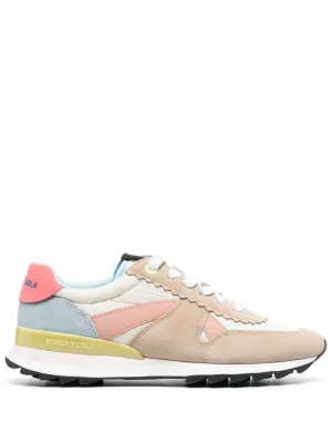 colour-block logo-plaque sneakers
