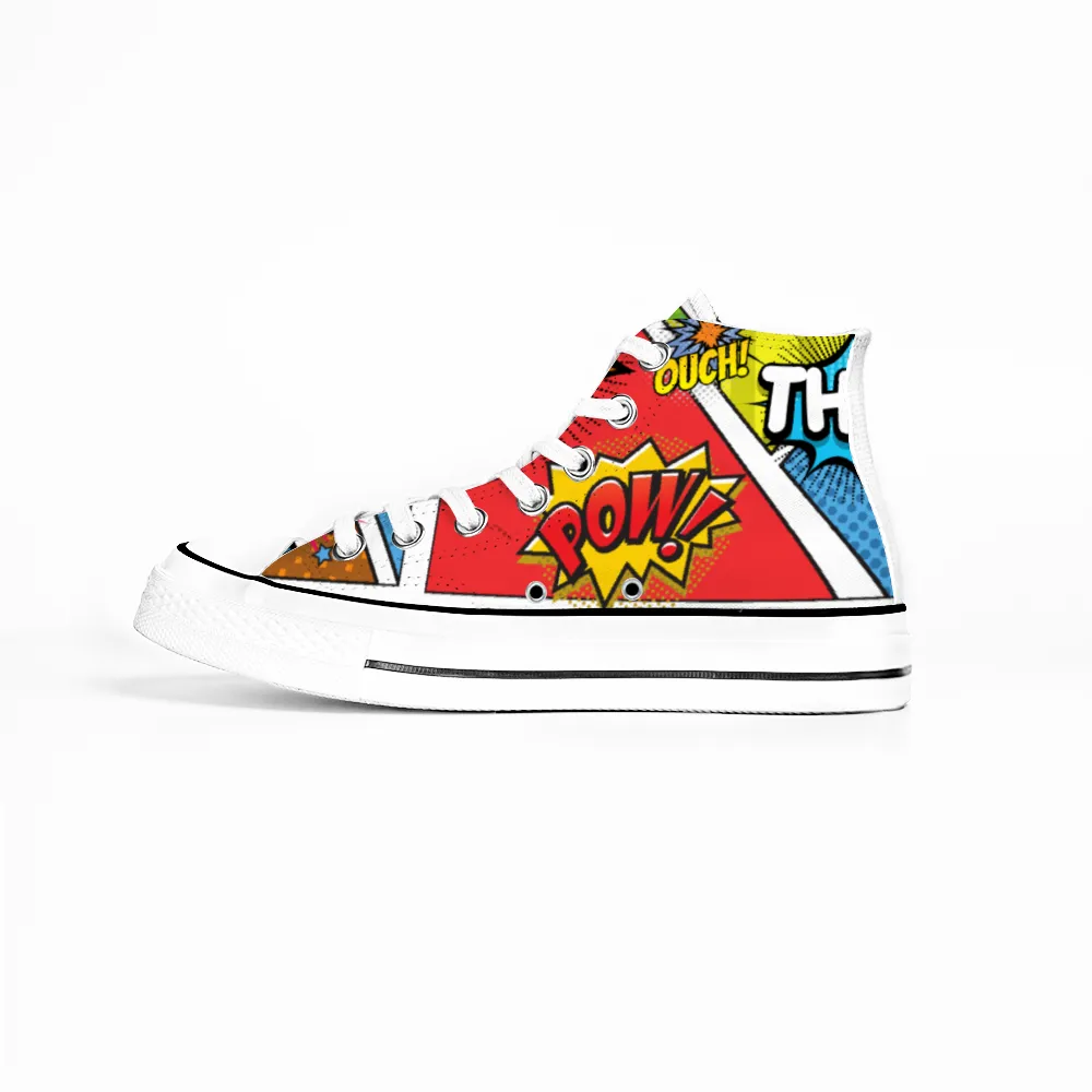 Comic Book Geek Collection - Unisex High Top Canvas Sneakers
