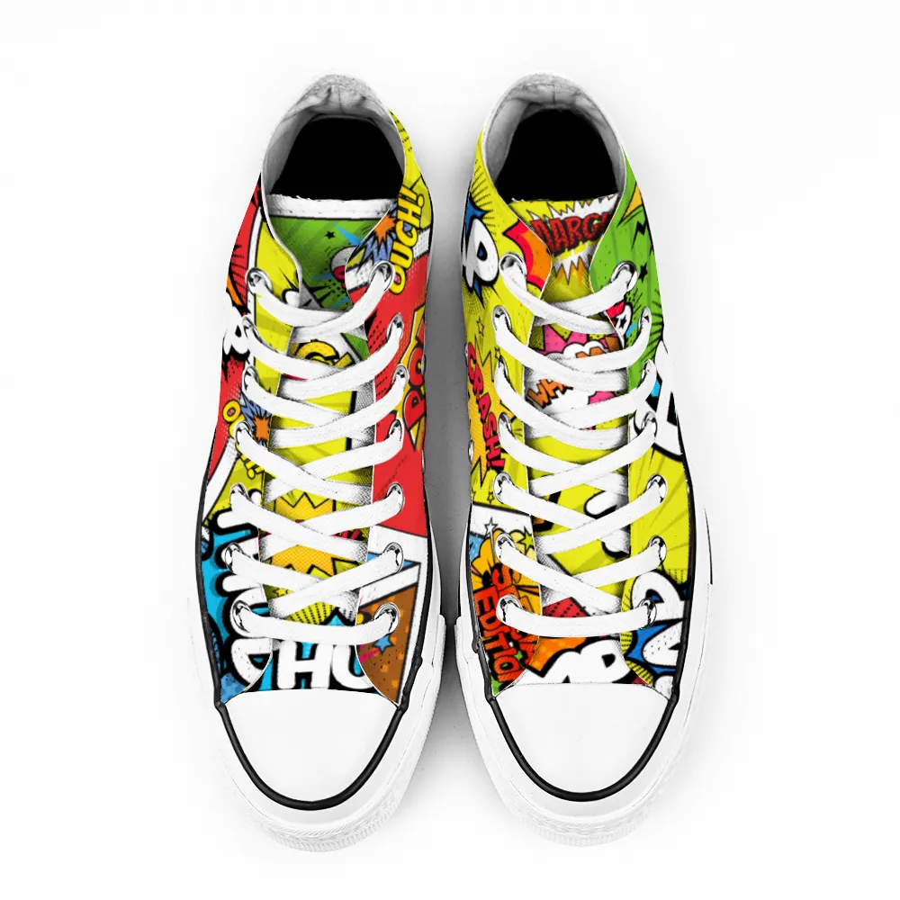 Comic Book Geek Collection - Unisex High Top Canvas Sneakers