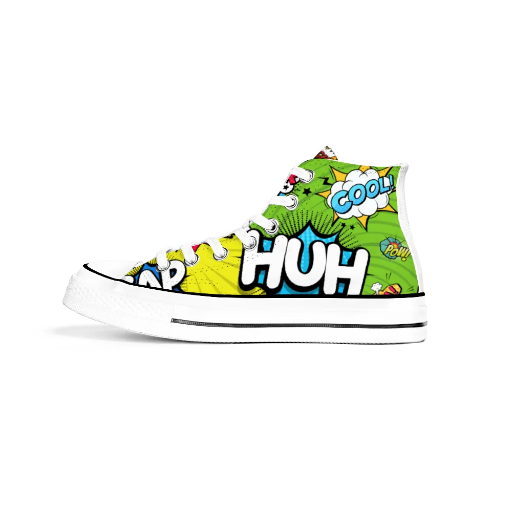 Comic Book Geek Collection - Unisex High Top Canvas Sneakers