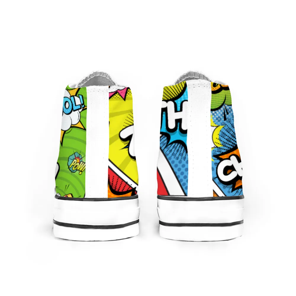 Comic Book Geek Collection - Unisex High Top Canvas Sneakers