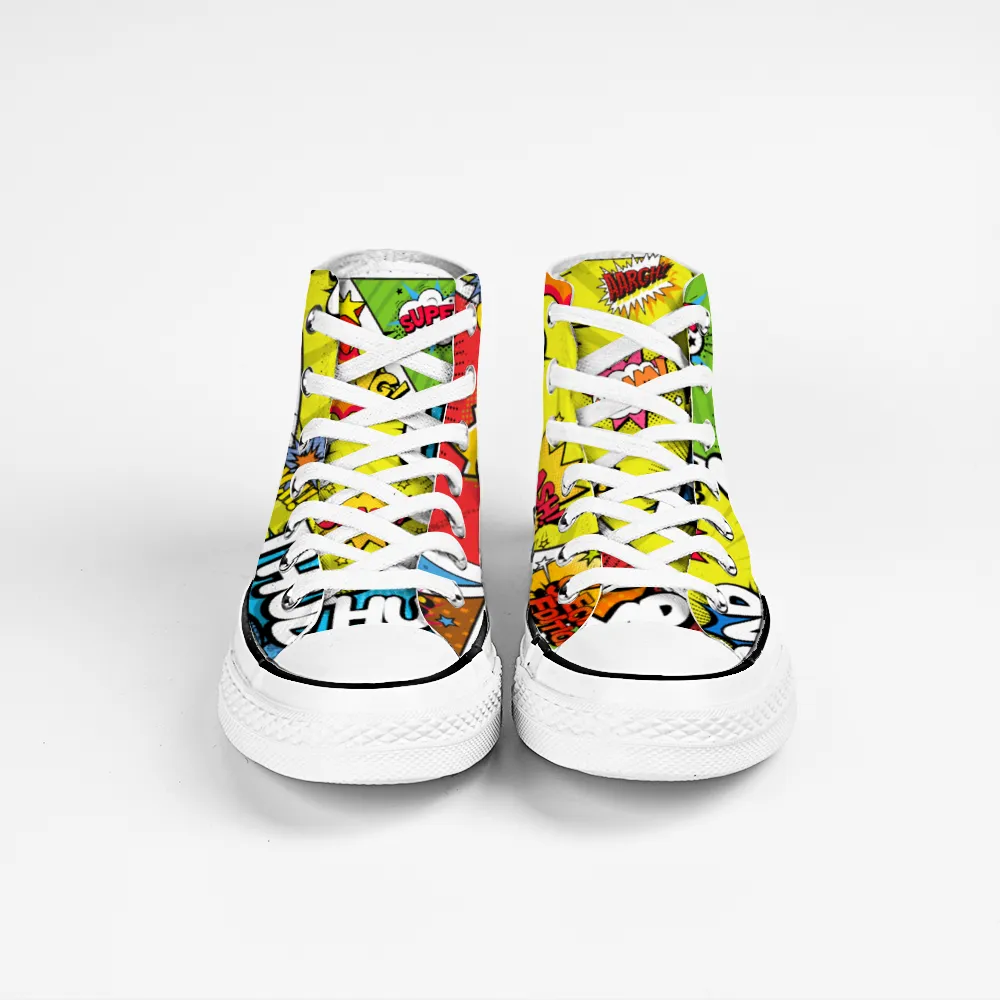 Comic Book Geek Collection - Unisex High Top Canvas Sneakers