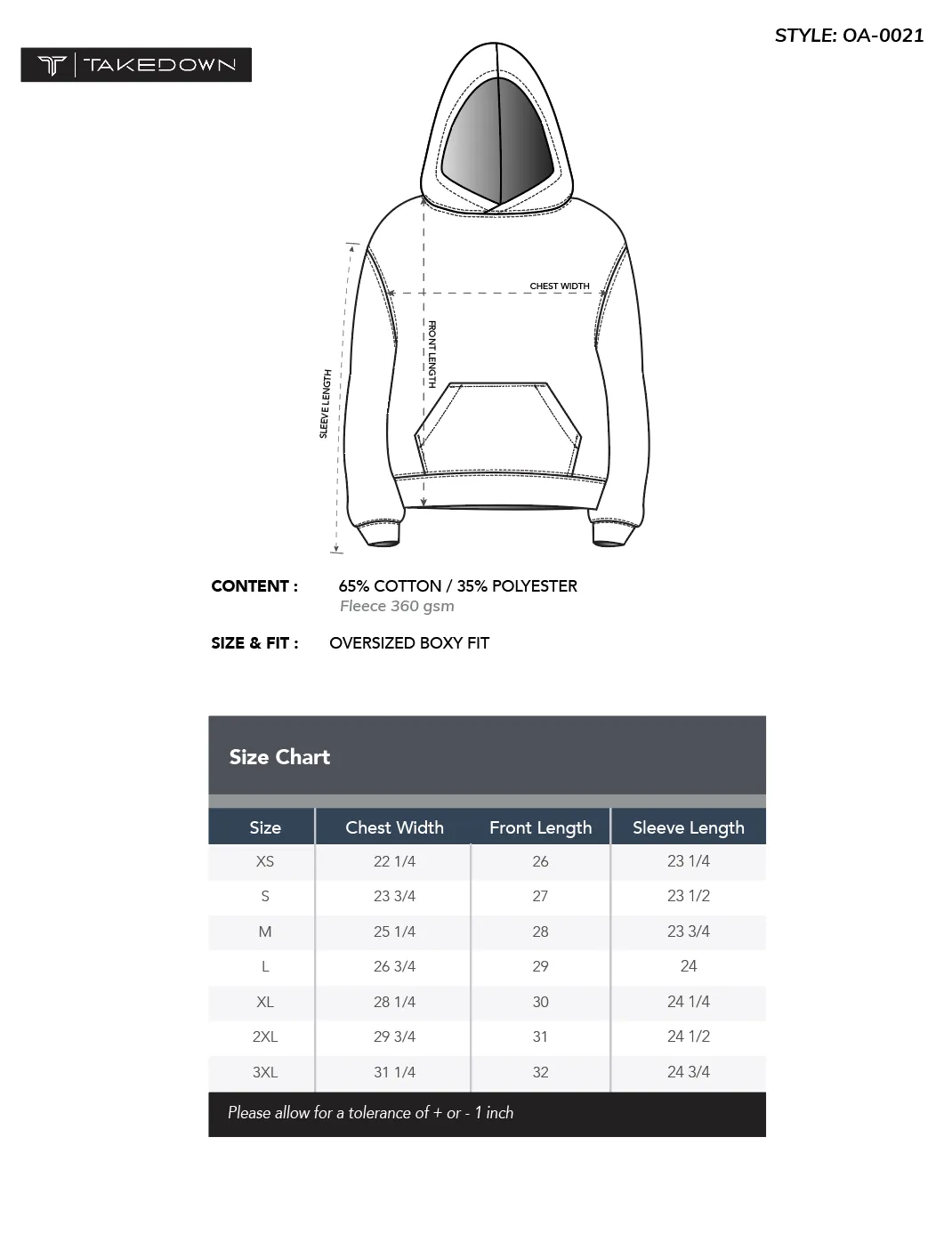 Gable x Takedown Arch Heavyweight Hoodie - Black/Black