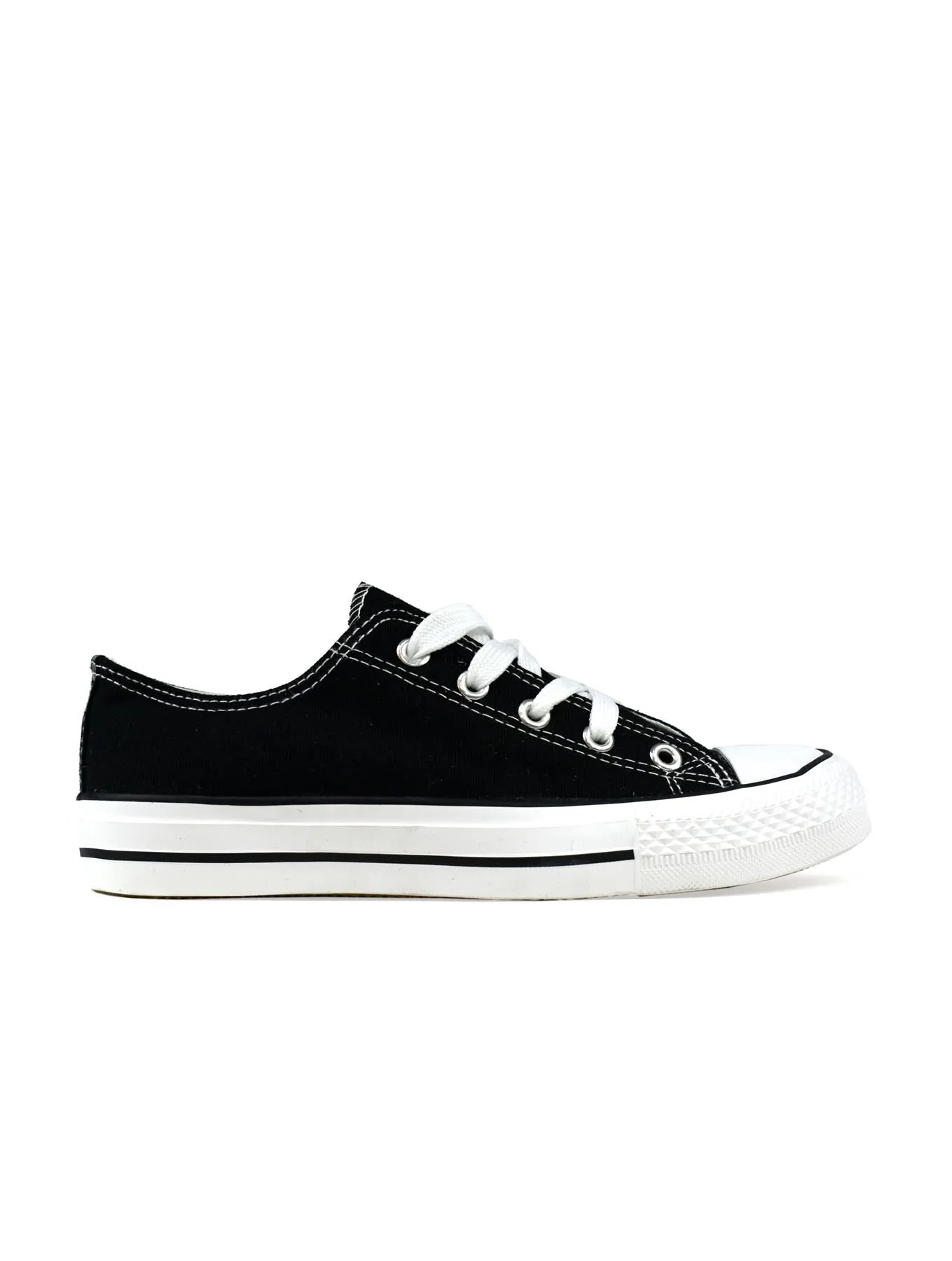Girls Lace up Canvas Shoes Black