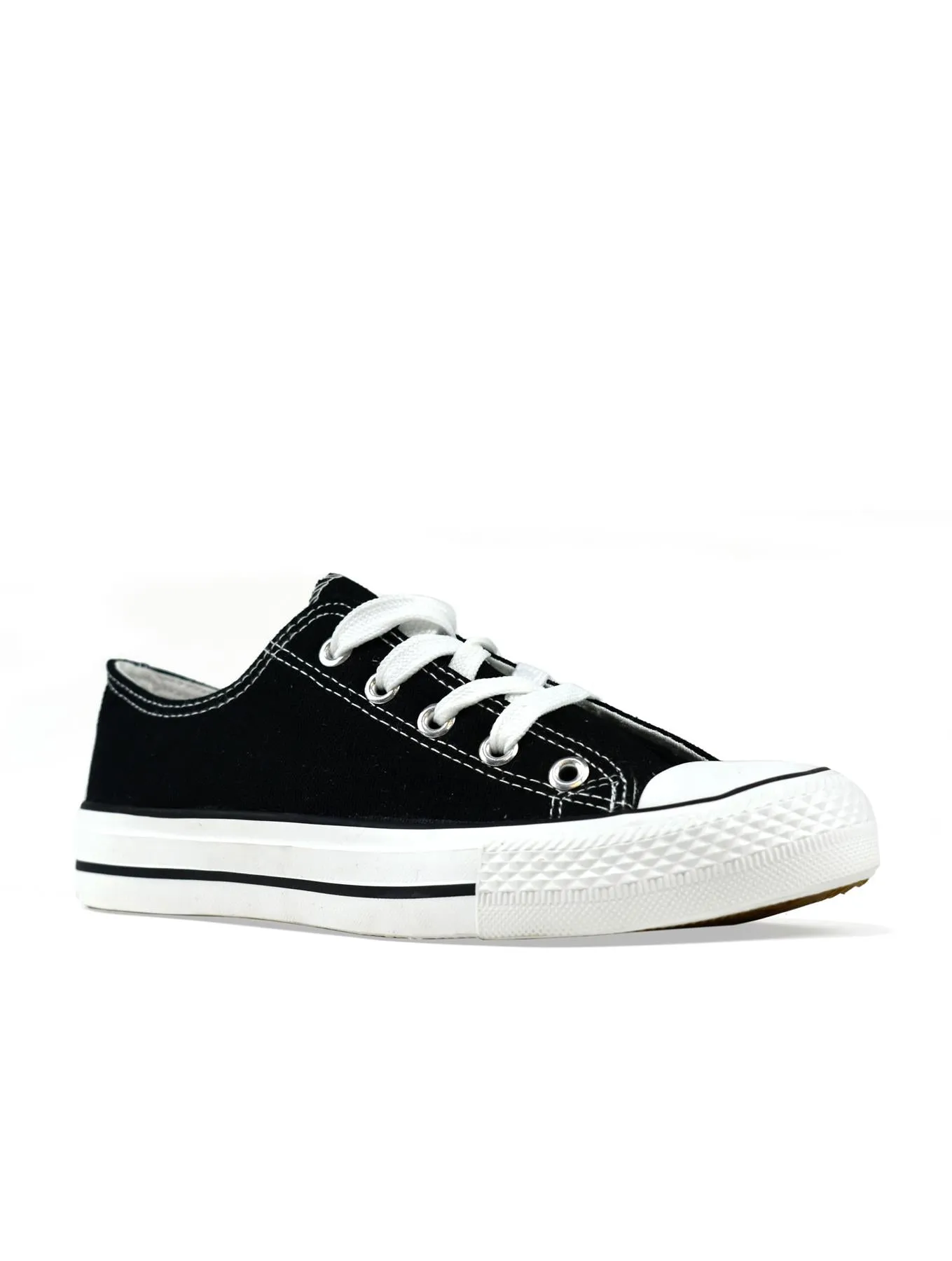 Girls Lace up Canvas Shoes Black