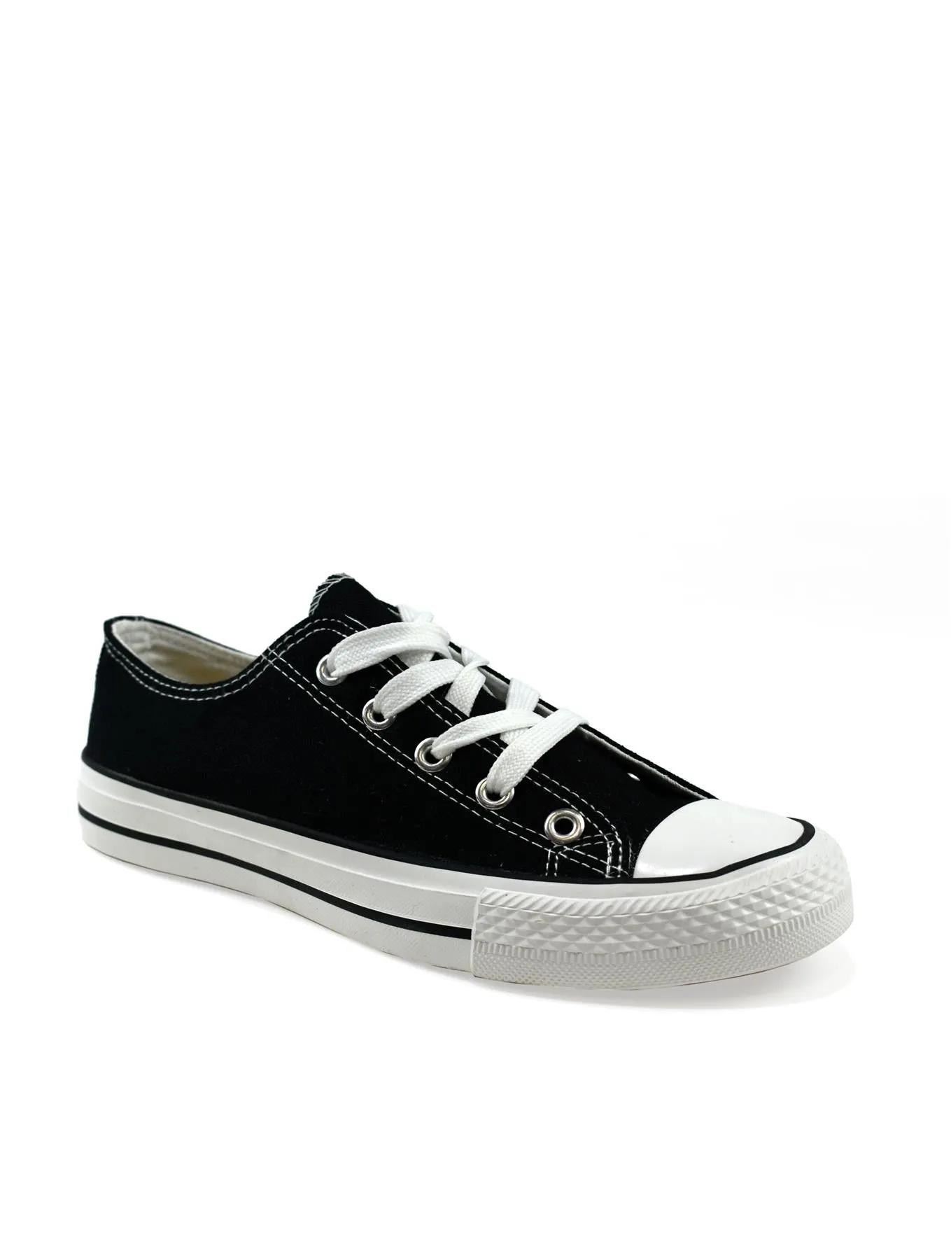 Girls Lace up Canvas Shoes Black