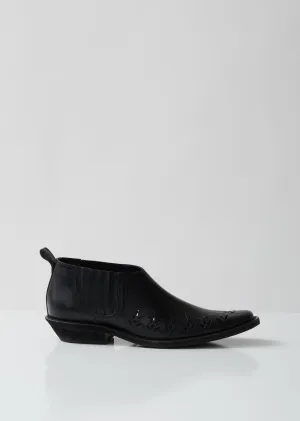 Laser Cut Low Chelsea Boot