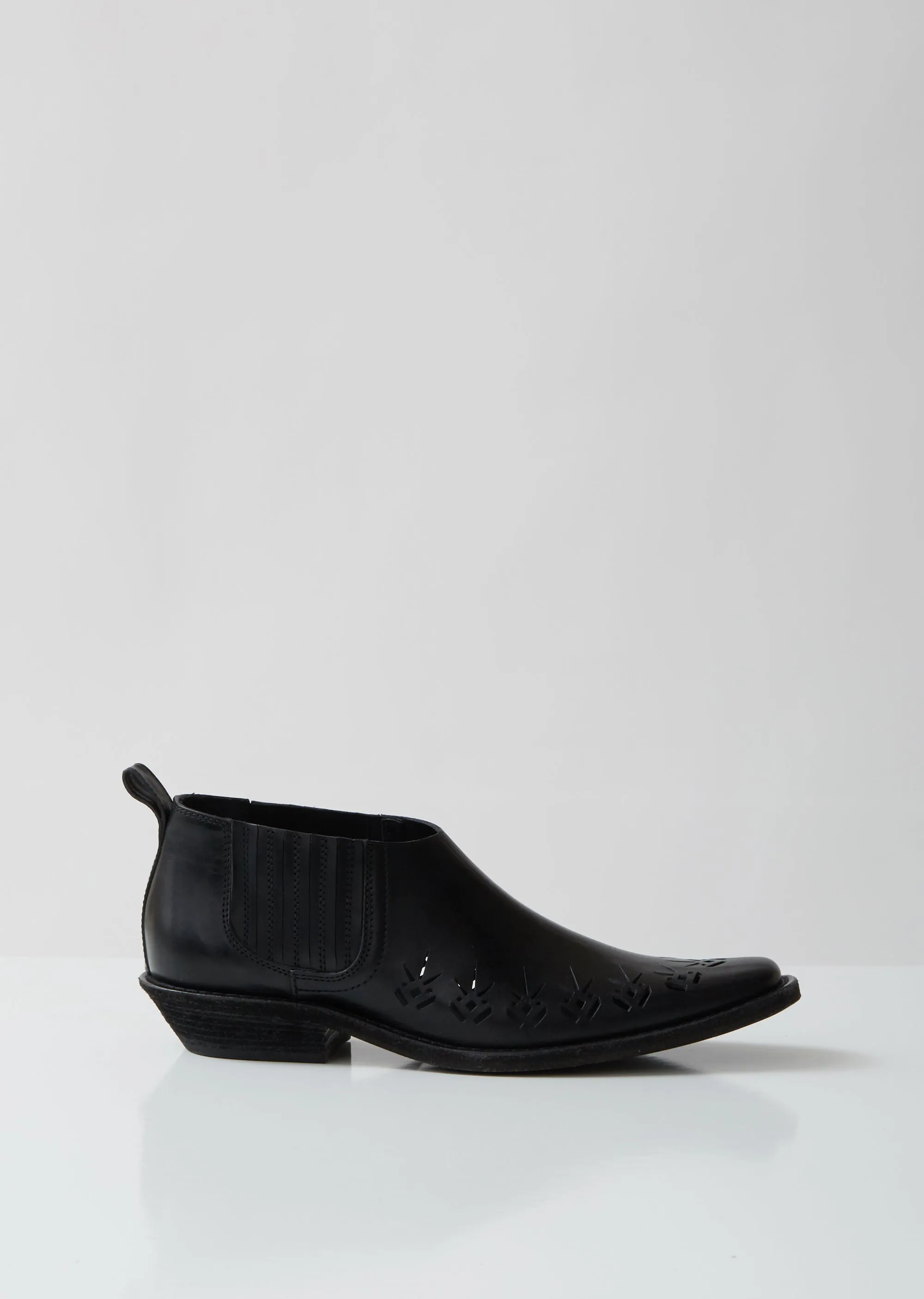 Laser Cut Low Chelsea Boot