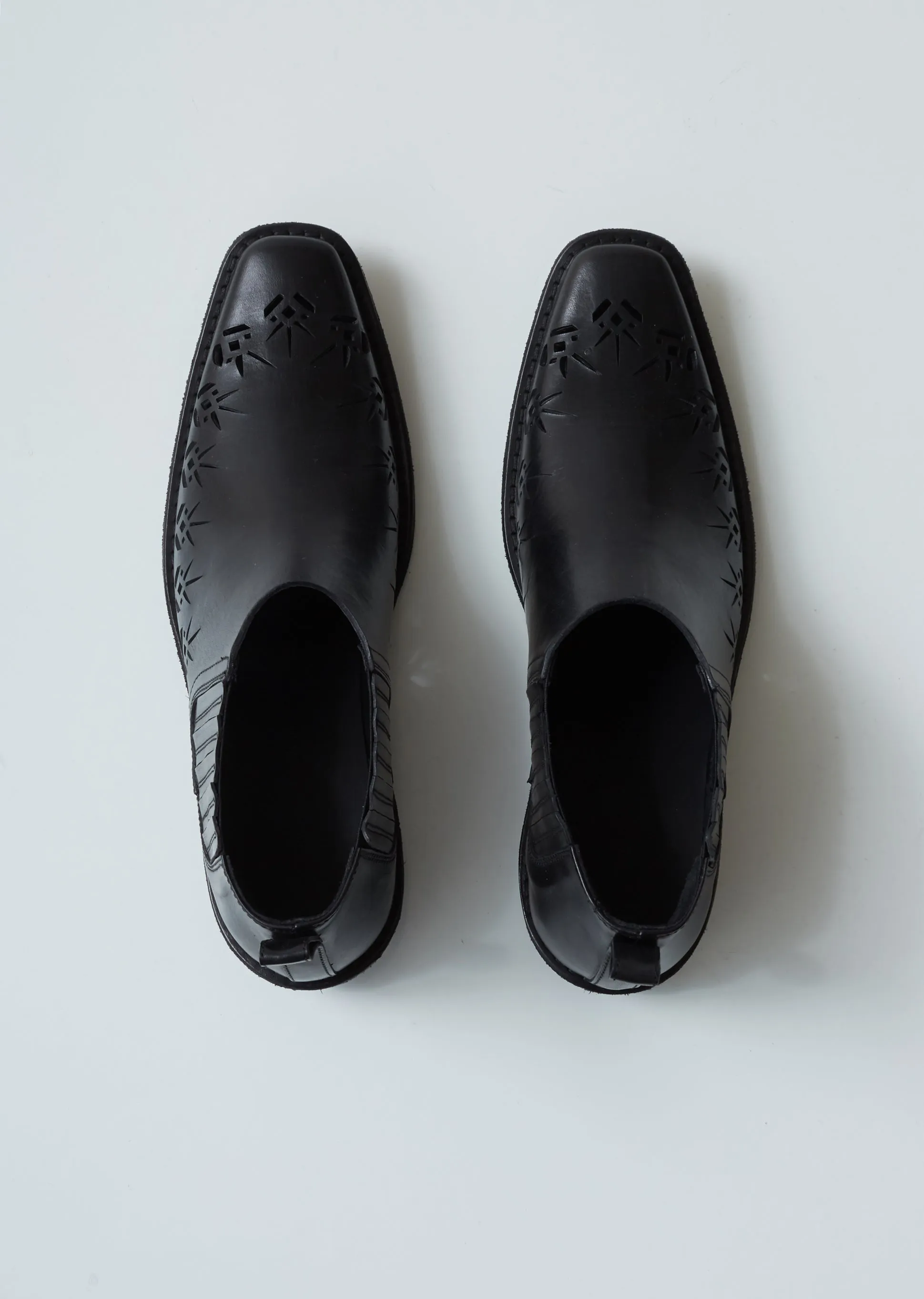 Laser Cut Low Chelsea Boot