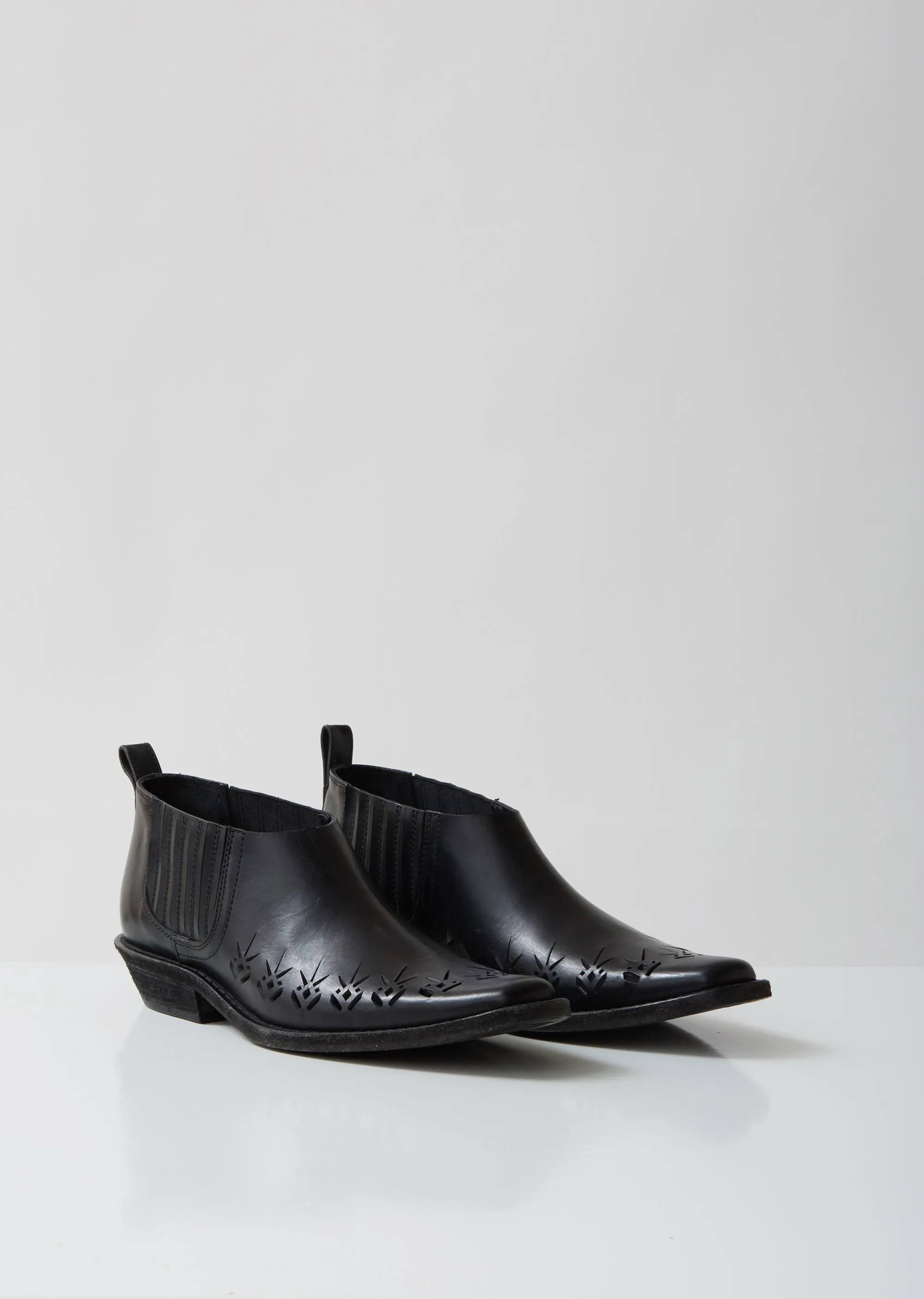 Laser Cut Low Chelsea Boot