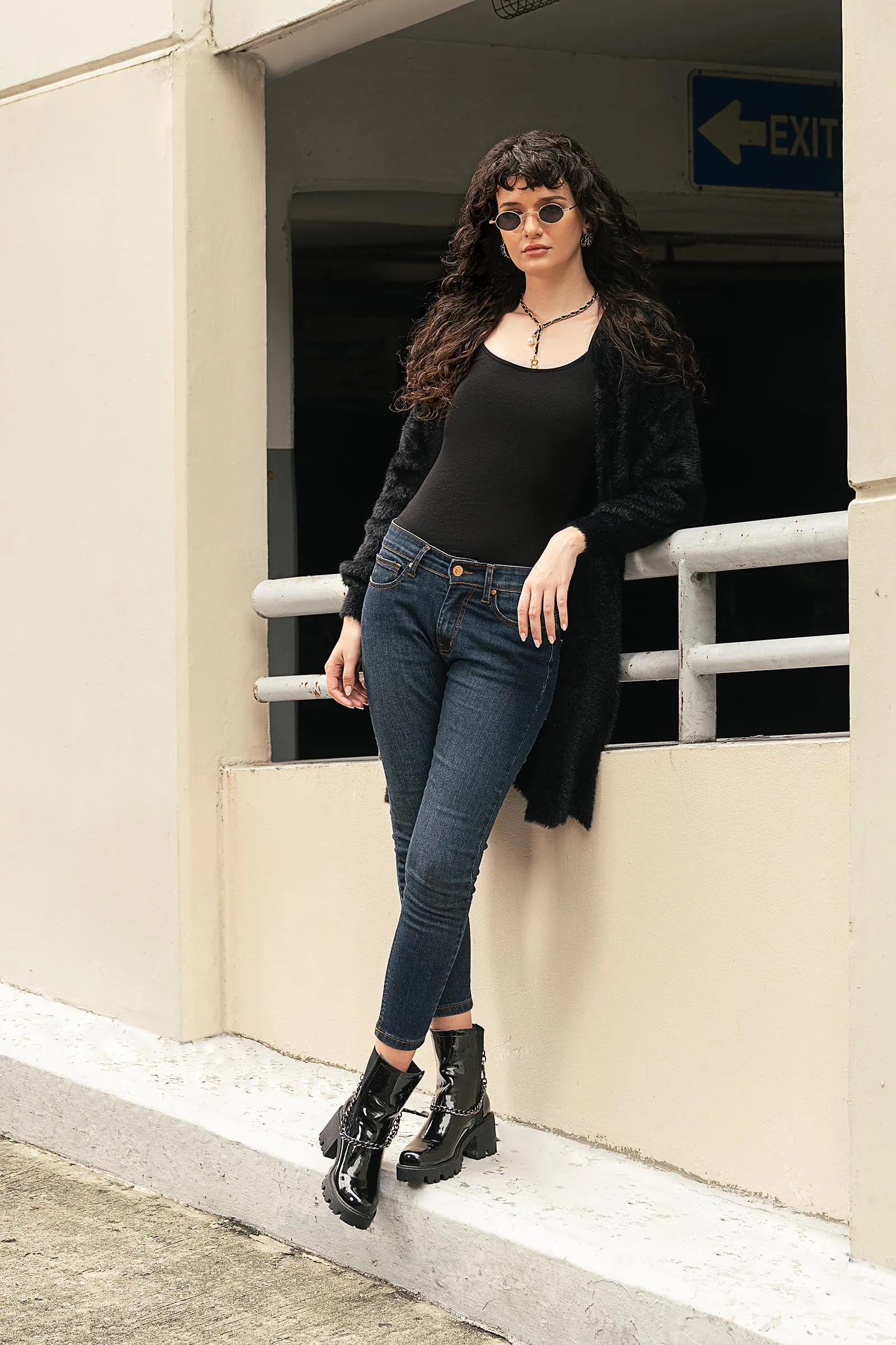 Long Patent Chain Boots