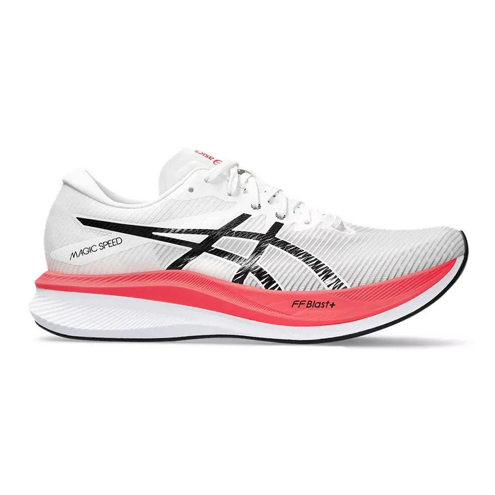 Men's Asics Magic Speed 3, White/Black, 11 D Medium