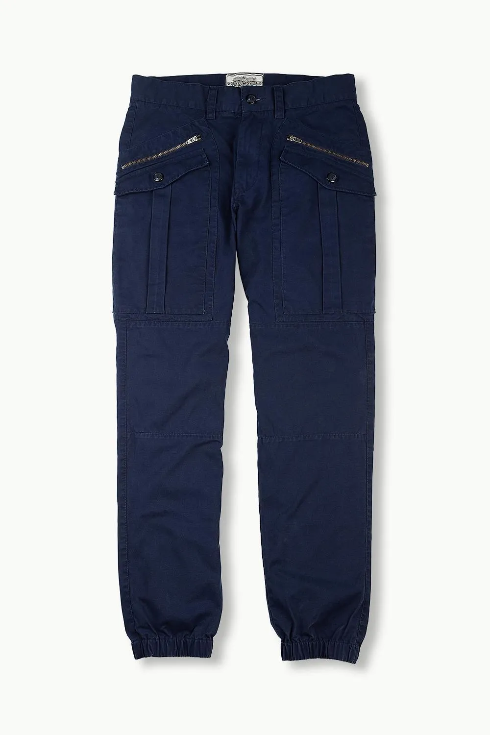 Mens Navy Cuff Jogger Cargo Pants