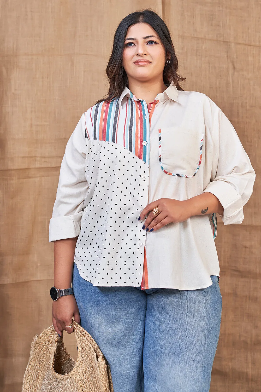 Multicolour summer cotton shirts for ladies