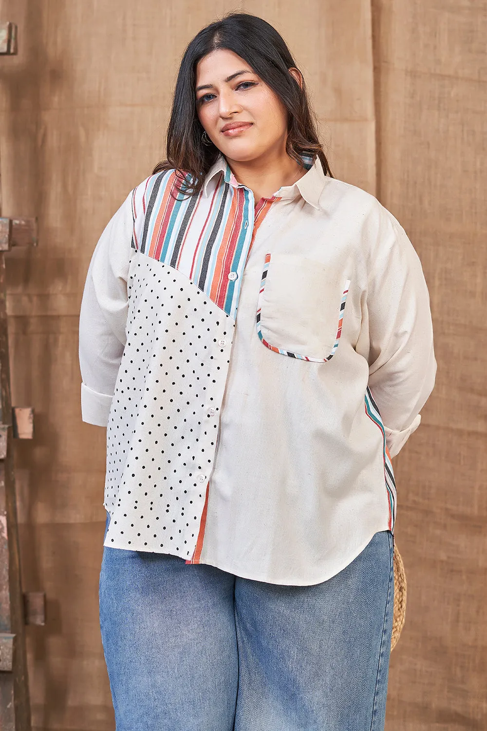 Multicolour summer cotton shirts for ladies