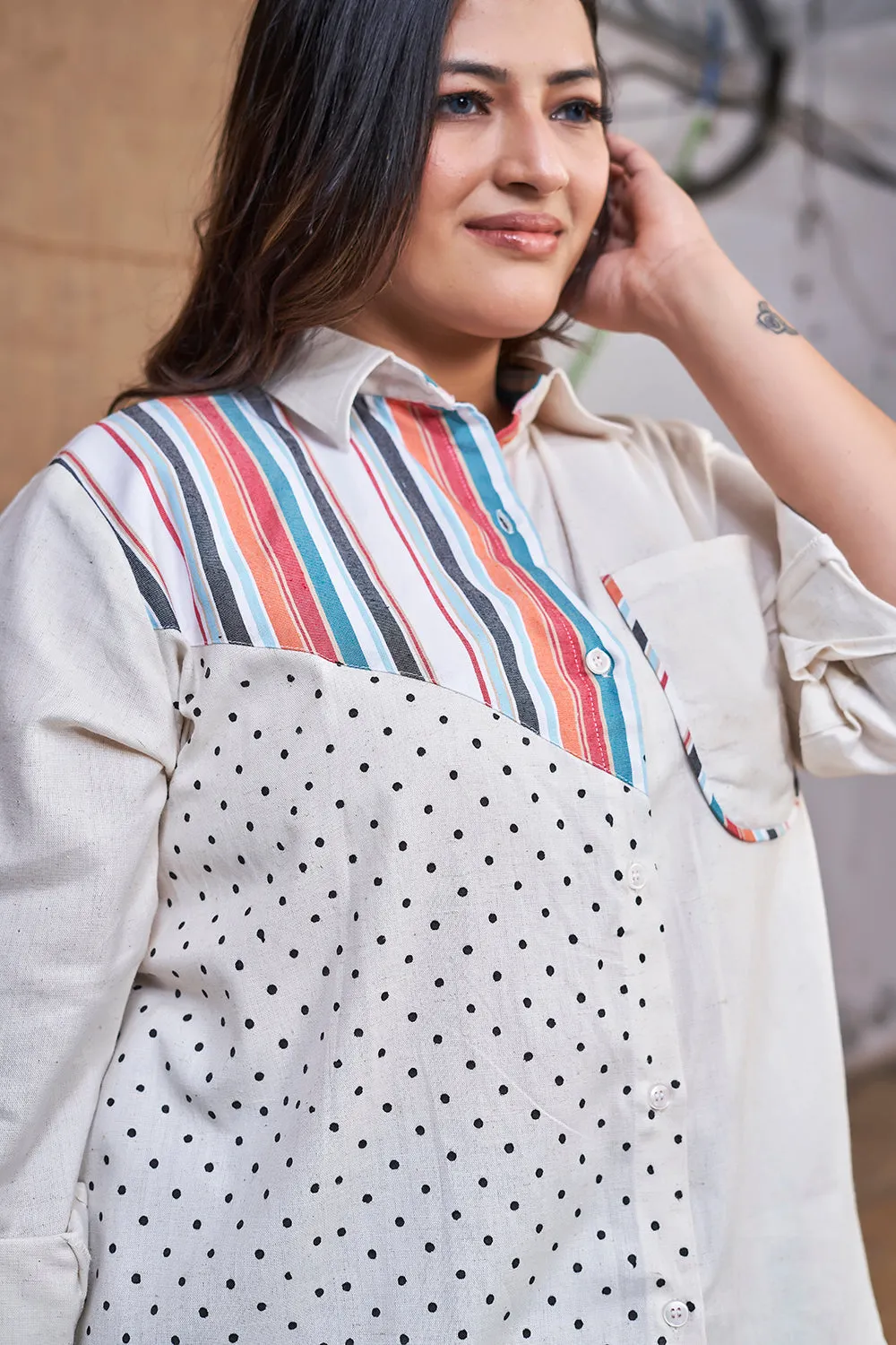Multicolour summer cotton shirts for ladies