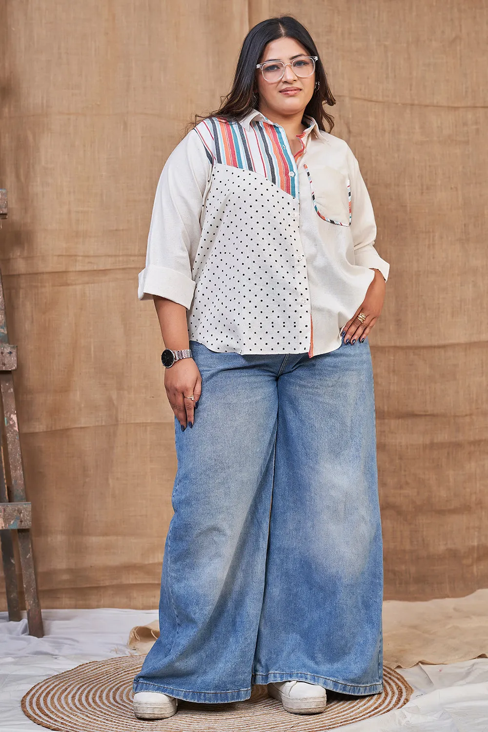 Multicolour summer cotton shirts for ladies