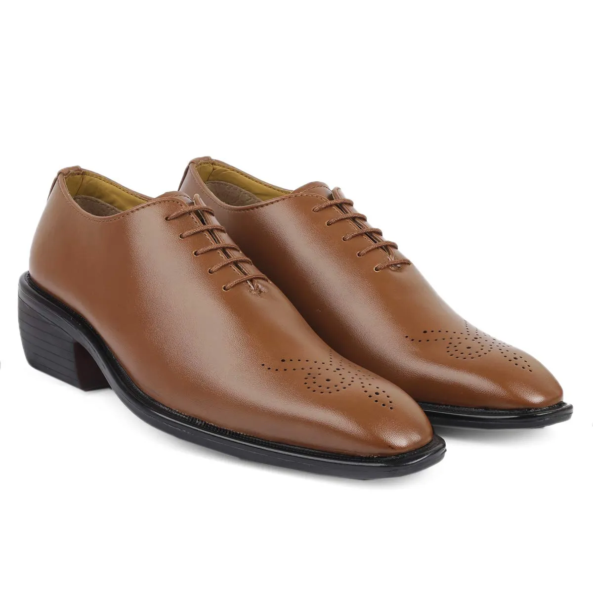 New Arrival Tan Height Increasing Casual, Formal And Party Wear Shoes-JonasParamount
